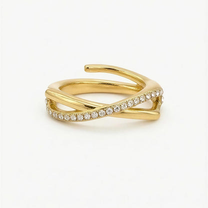 Aurora Criss-Cross Ring -Adjustable