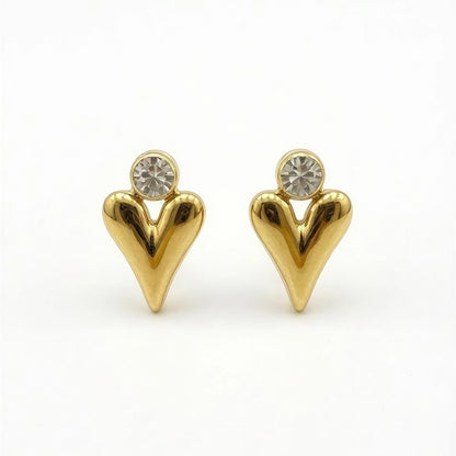 Heartbeam Crystal Stud Earrings