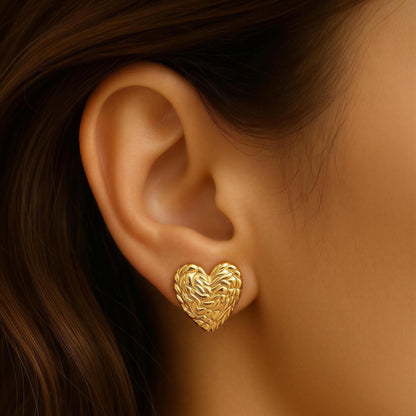 Aurelia Heart Stud Earrings