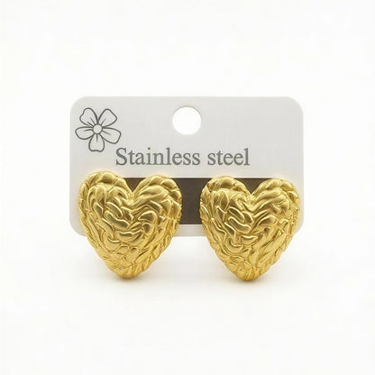 Aurelia Heart Stud Earrings