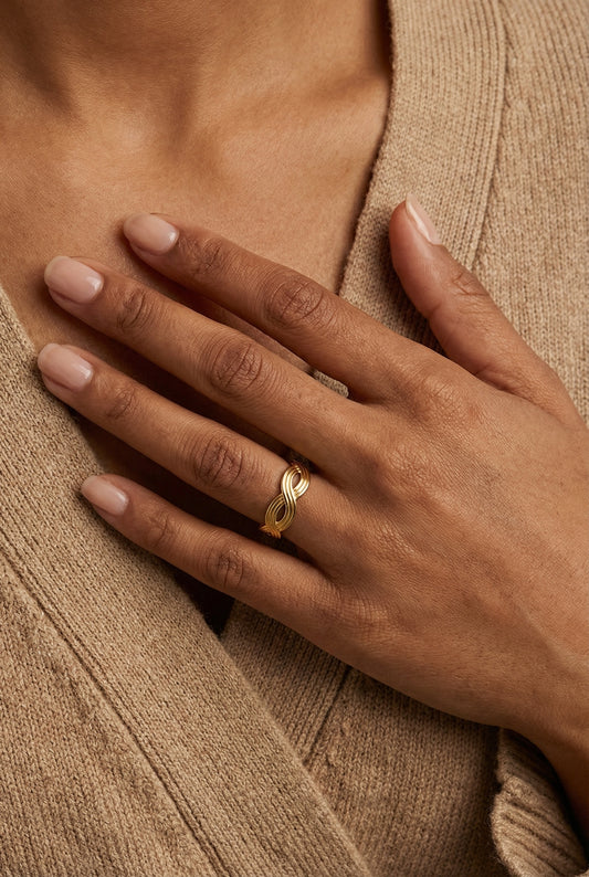 Twisted Infinity Ring-Adjustable
