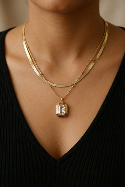 Lumière Edge Layered Necklace