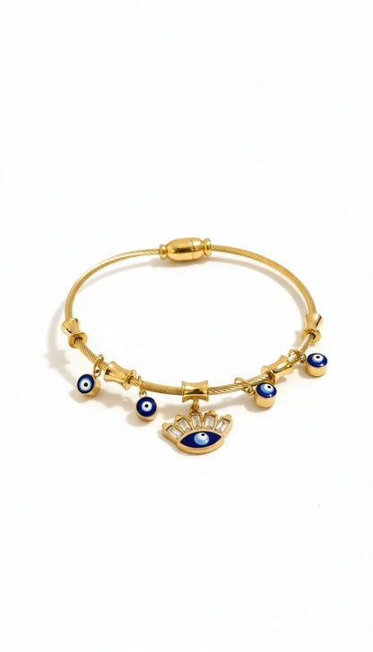 Celeste Evil Eye Charm Bracelet – 18K Gold Plated