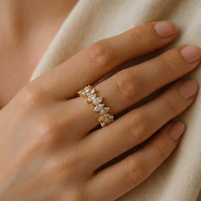 Eternal Spark Adjustable Gold-Plated Ring