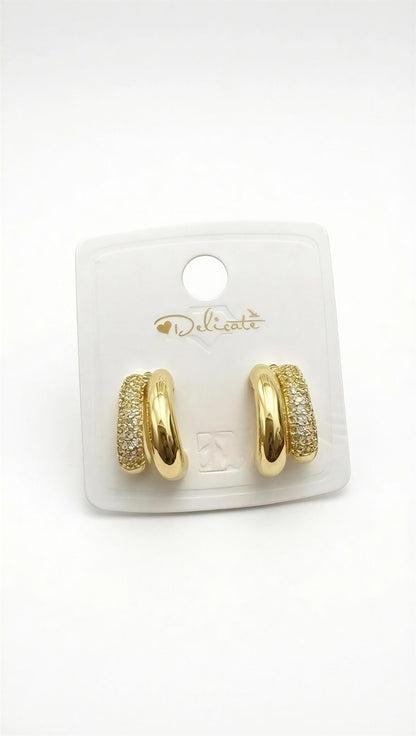 Luna Duo Huggie Earrings