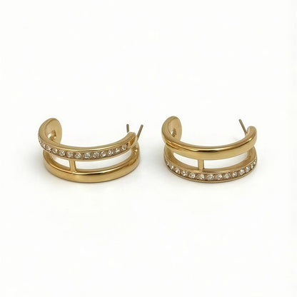 Celeste Duo Spark Hoop Earrings
