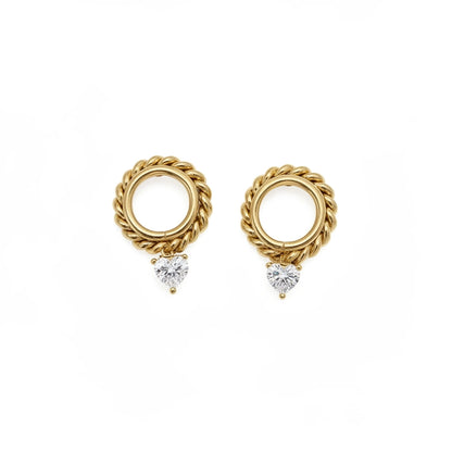 Aurora Heart Twist Hoop Earrings