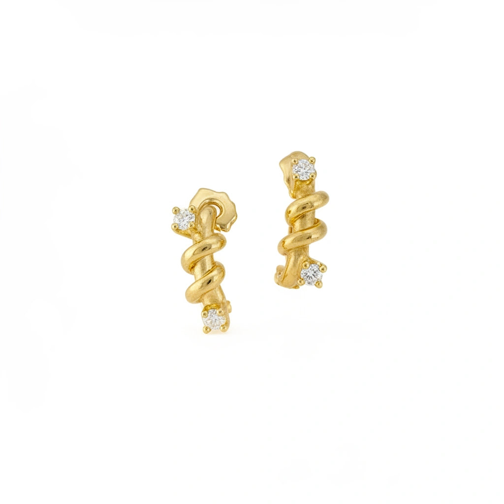 Twist Spark Stud Earrings
