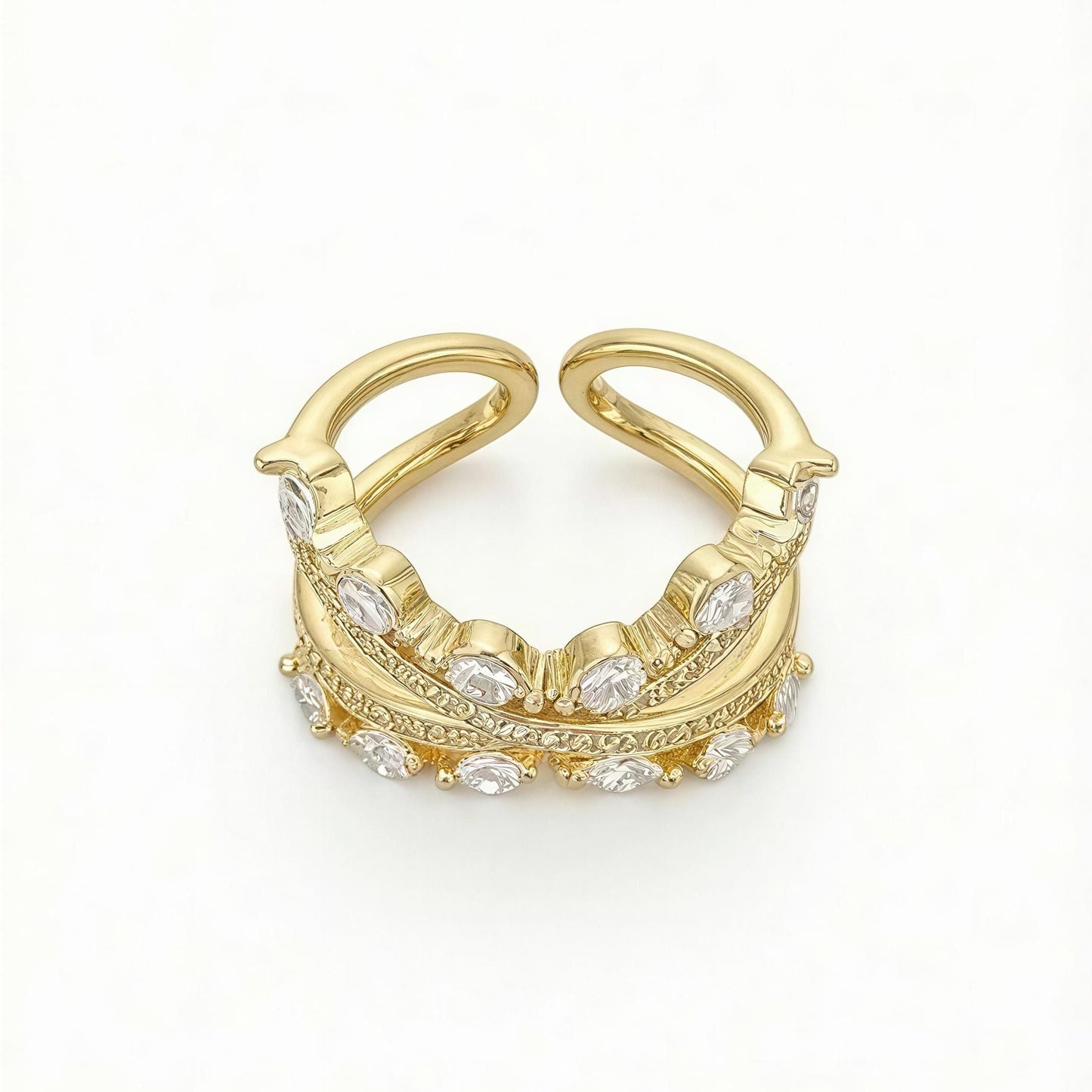 Celeste Crisscross Adjustable Ring