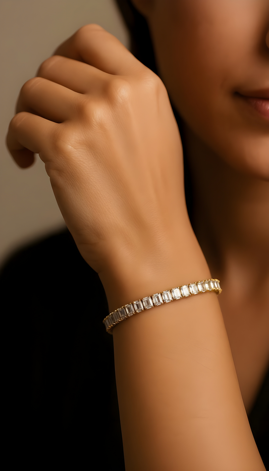 Aurora Square Tennis Bracelet
