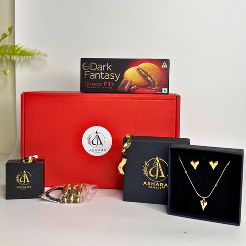 Ashara Premium Gift Hamper (Kimberly) – gift hamper with 18K gold-plated jewellery