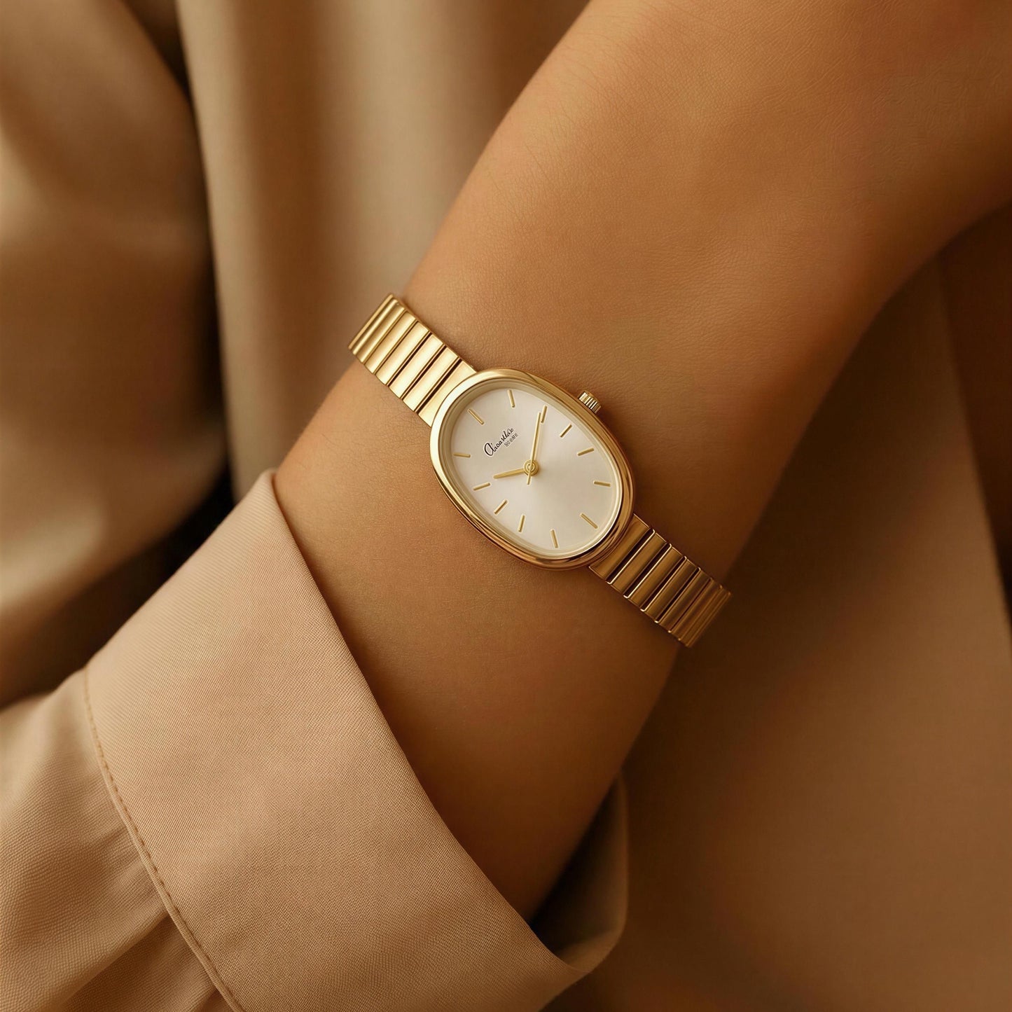 Aurelia Oval Gold Watch