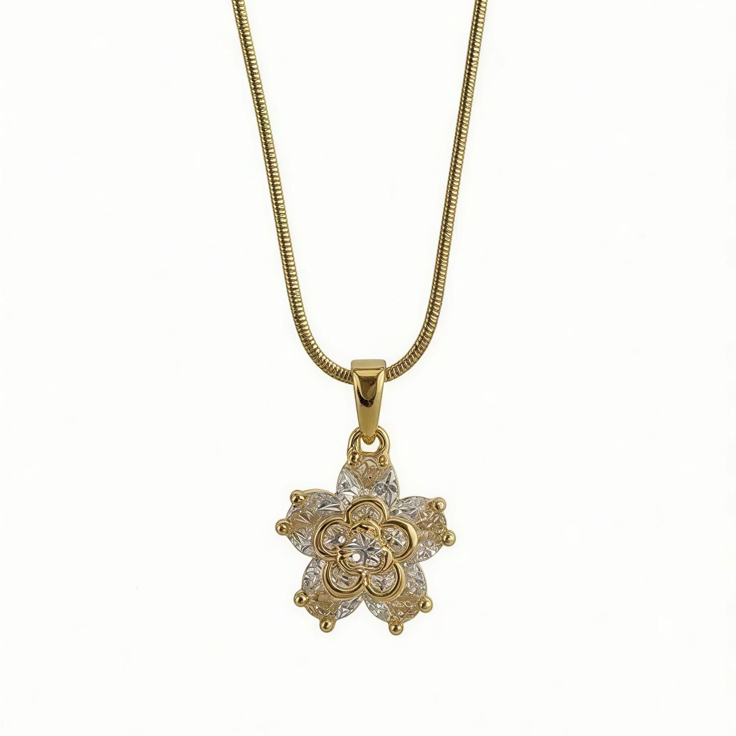 Roselle Floral Pendant Necklace