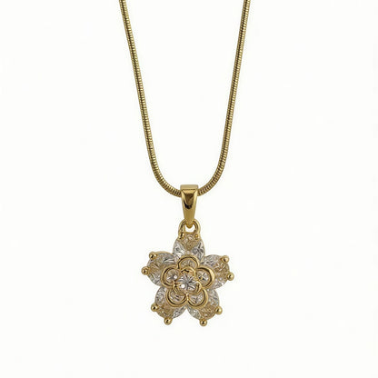 Roselle Floral Pendant Necklace