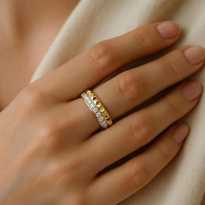 Aurex Studded Band Ring