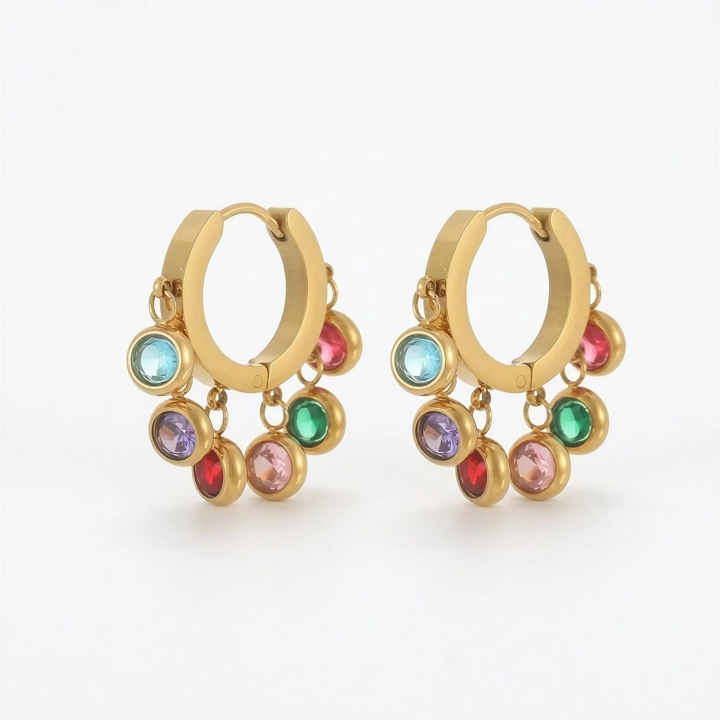 Prism Charm Hoops