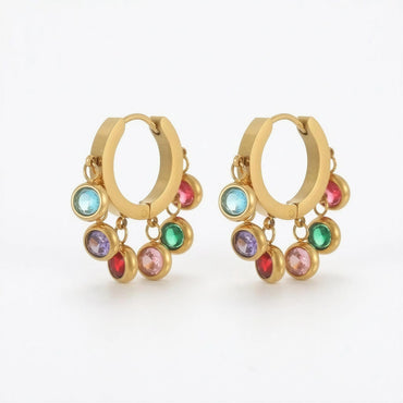 Prism Charm Hoops