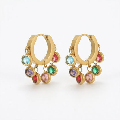 Prism Charm Hoops