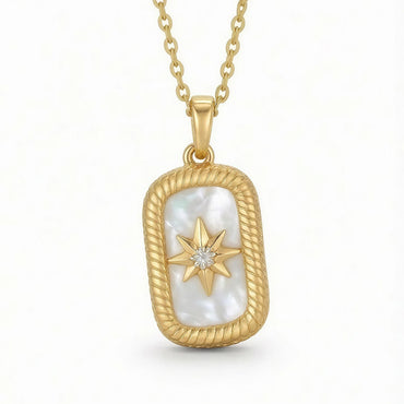 Celestial North Star Pendant Necklace