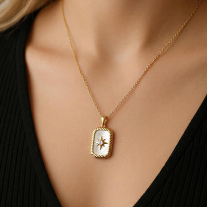 Celestial North Star Pendant Necklace