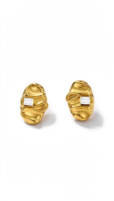 Elara Crystal Sculpt Studs