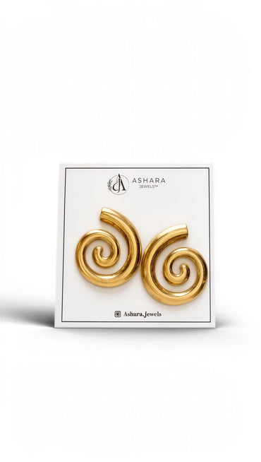 Solara Spiral Statement Earrings