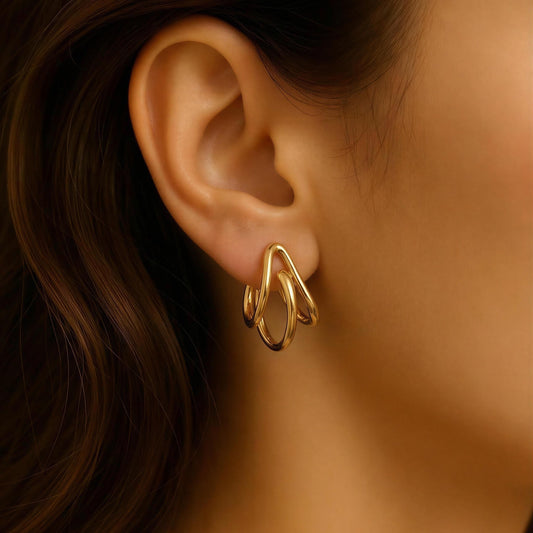 Elara Loop Sculpt Earrings