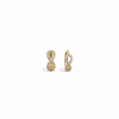 Infinity Sparkle Huggie Earrings