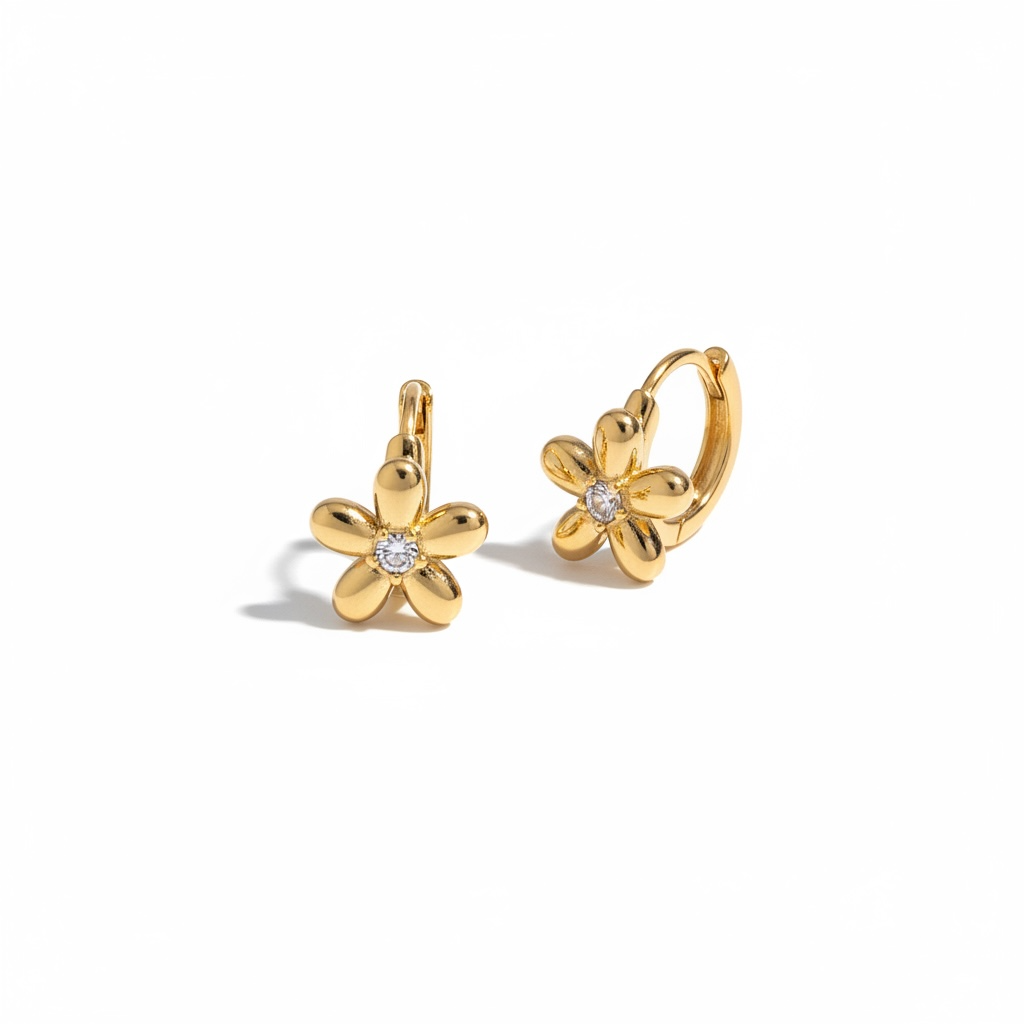 Daisy Glow Huggie Earrings