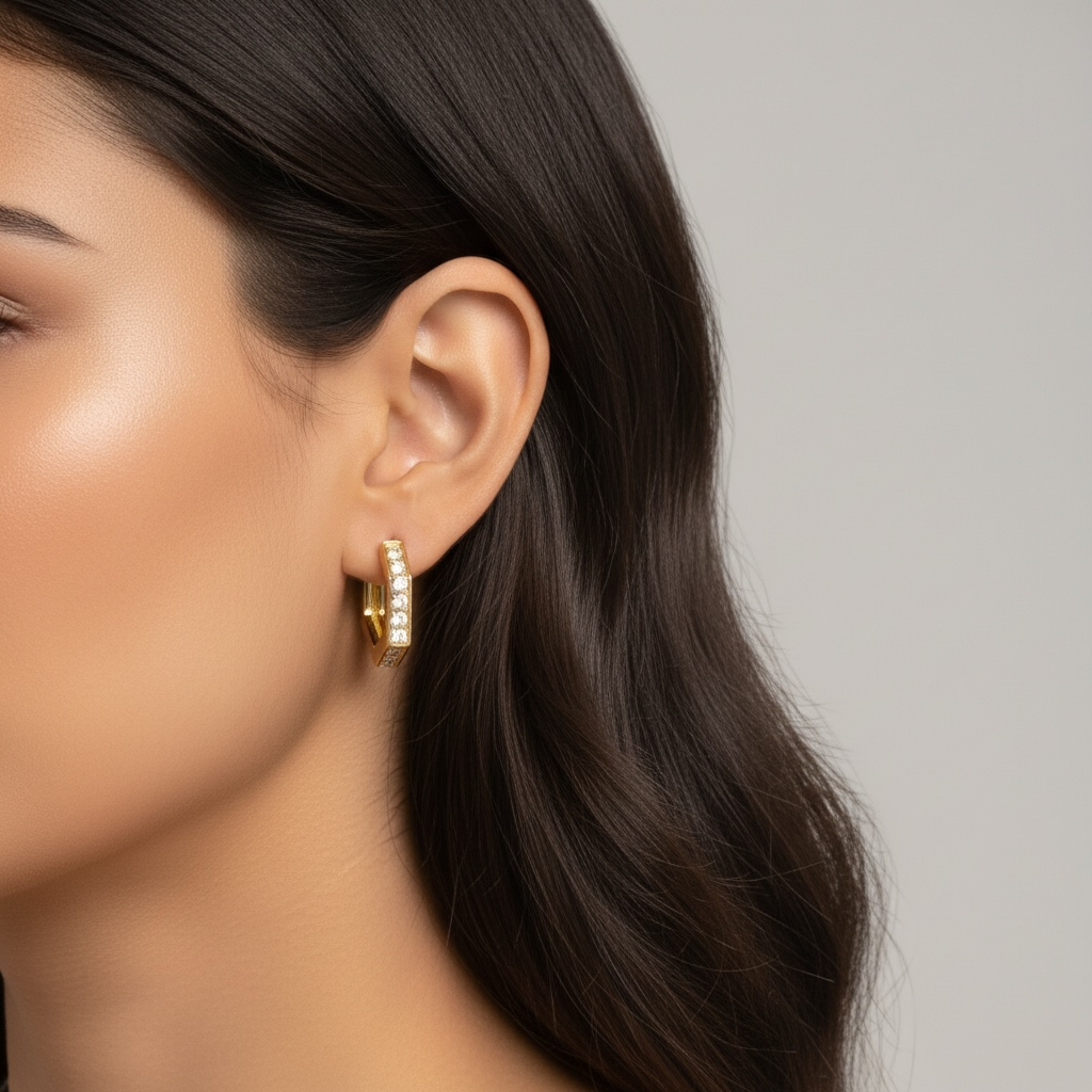 Luxe Crystal Hoop Earrings