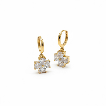 Crystal Bloom Drop Earrings
