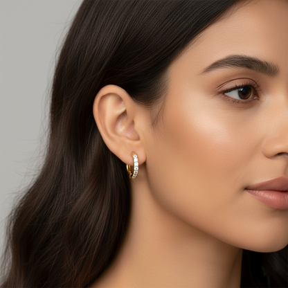 Classic Crystal Huggie Earrings