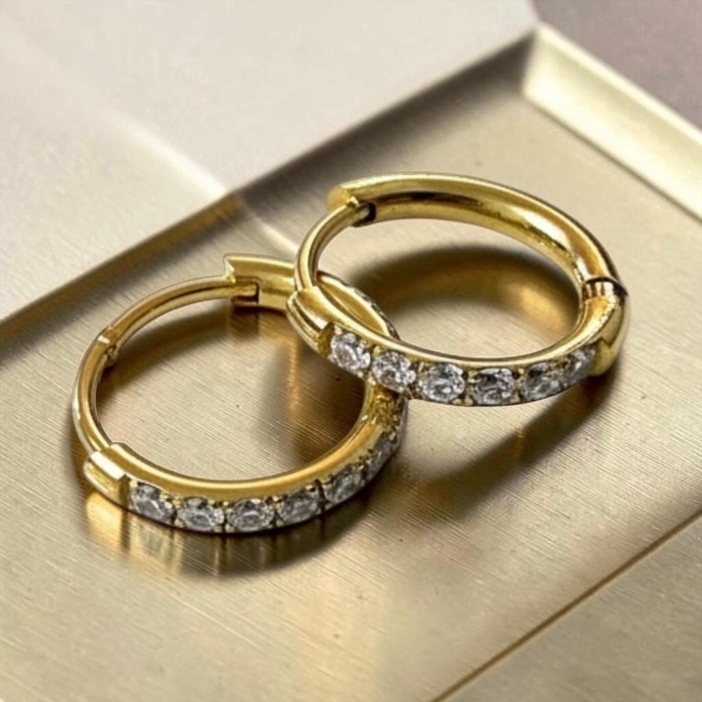 Classic Crystal Huggie Earrings
