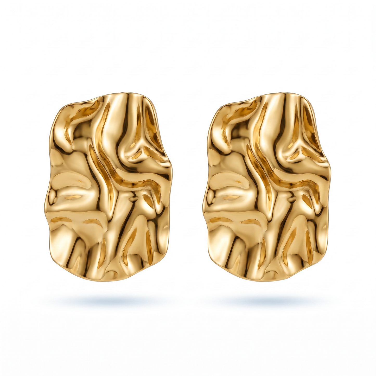 Elara Molten Gold Statement Studs