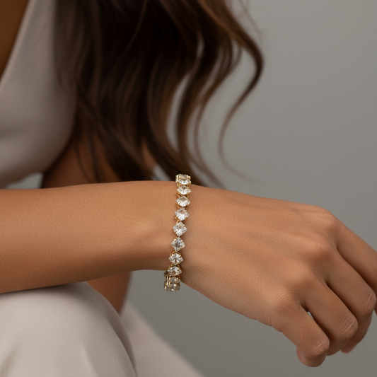 Celeste Princess-Cut Tennis Braceletk