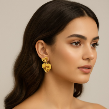 Celeste Double Heart Earrings