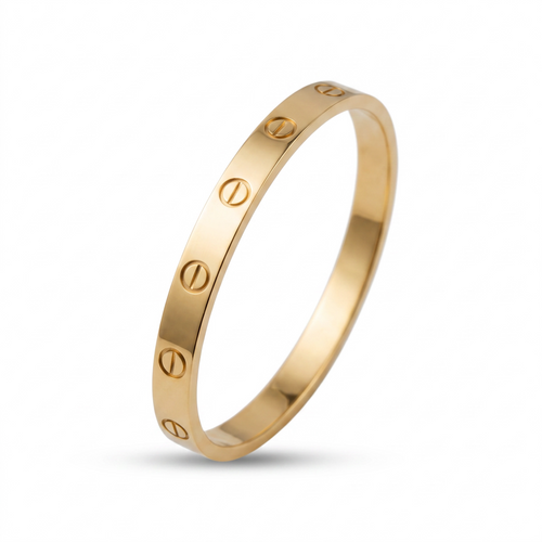 Ashara LuxeLock Bracelet – 18K gold-plated stainless steel bangle bracelet