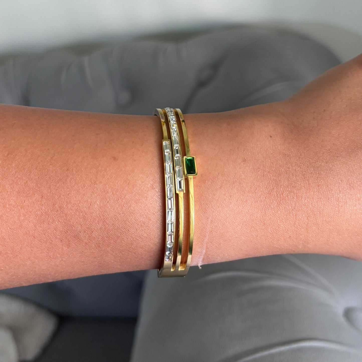Emerald Line Luxe Bangle