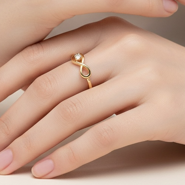 Eternal Solitaire Infinity Ring