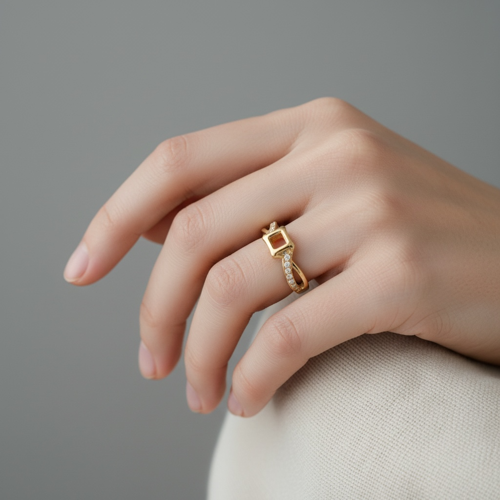 Elara Crystal Twist Ring