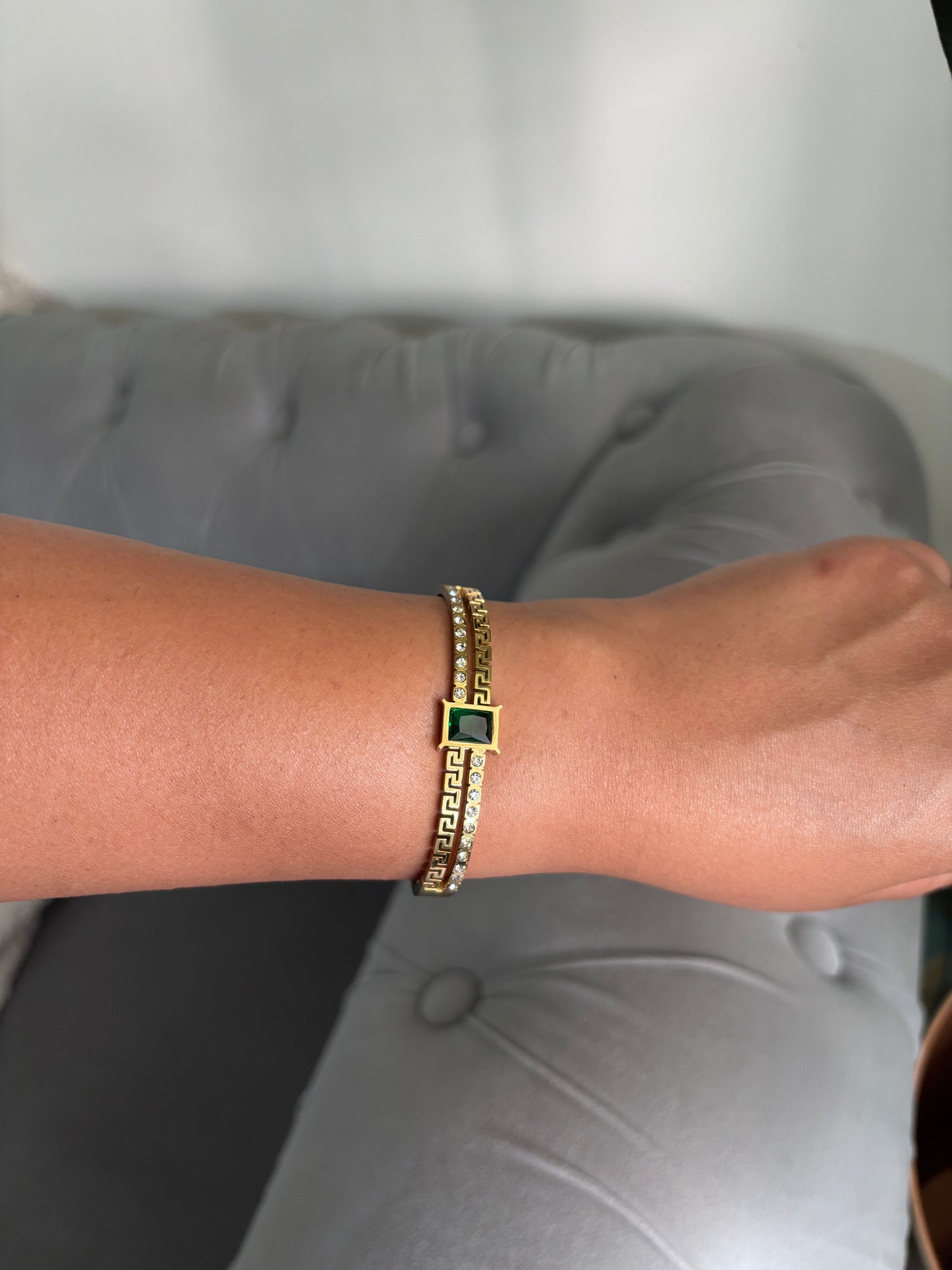 Emerald Grace Gold Bracelet