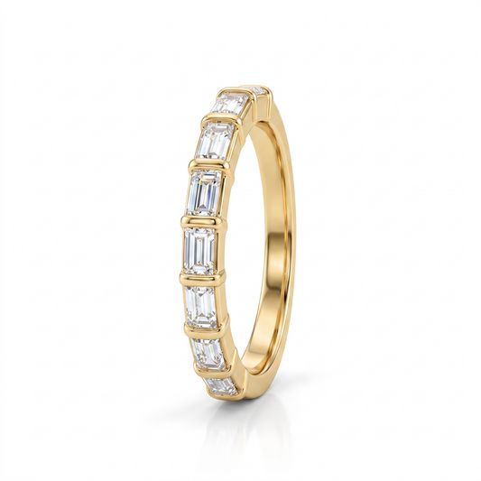 Élan Emerald-Cut Eternity Ringi