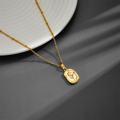 Golden Blossom Pendant Necklace