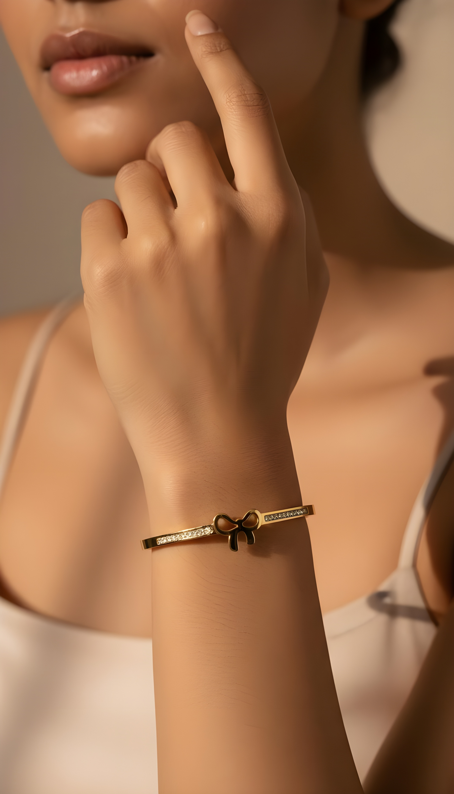 Belle Butterfly Crystal Bangle Bracelet