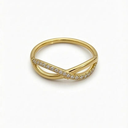Eterna Twist Pavé Ring