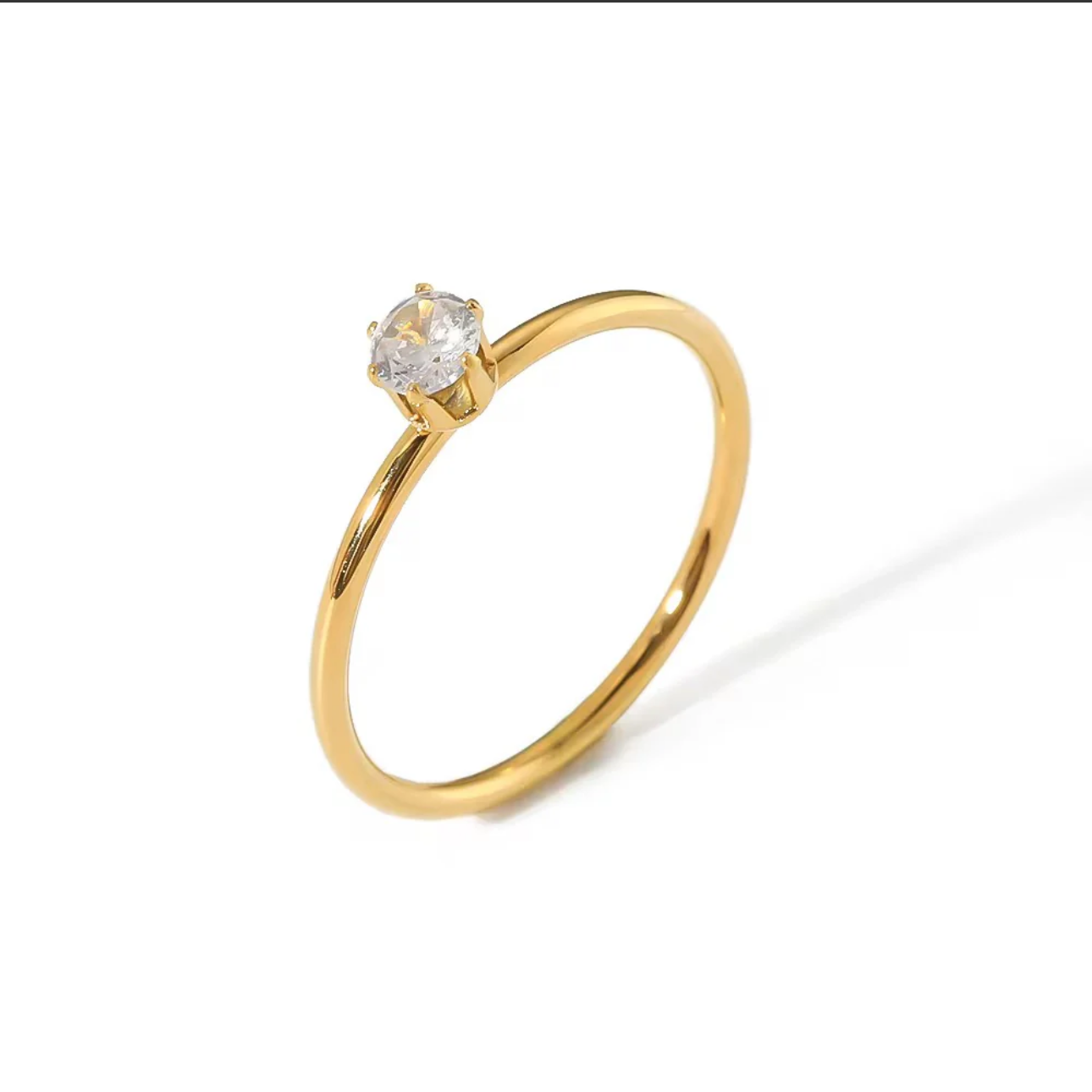Luna Solitaire Ring