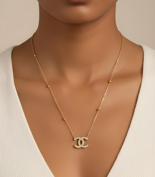 Ashara Crystal Luxe Interlink Pendant Necklace