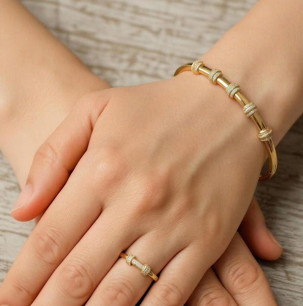 Verona Luxe Gold Bracelet & Ring Set