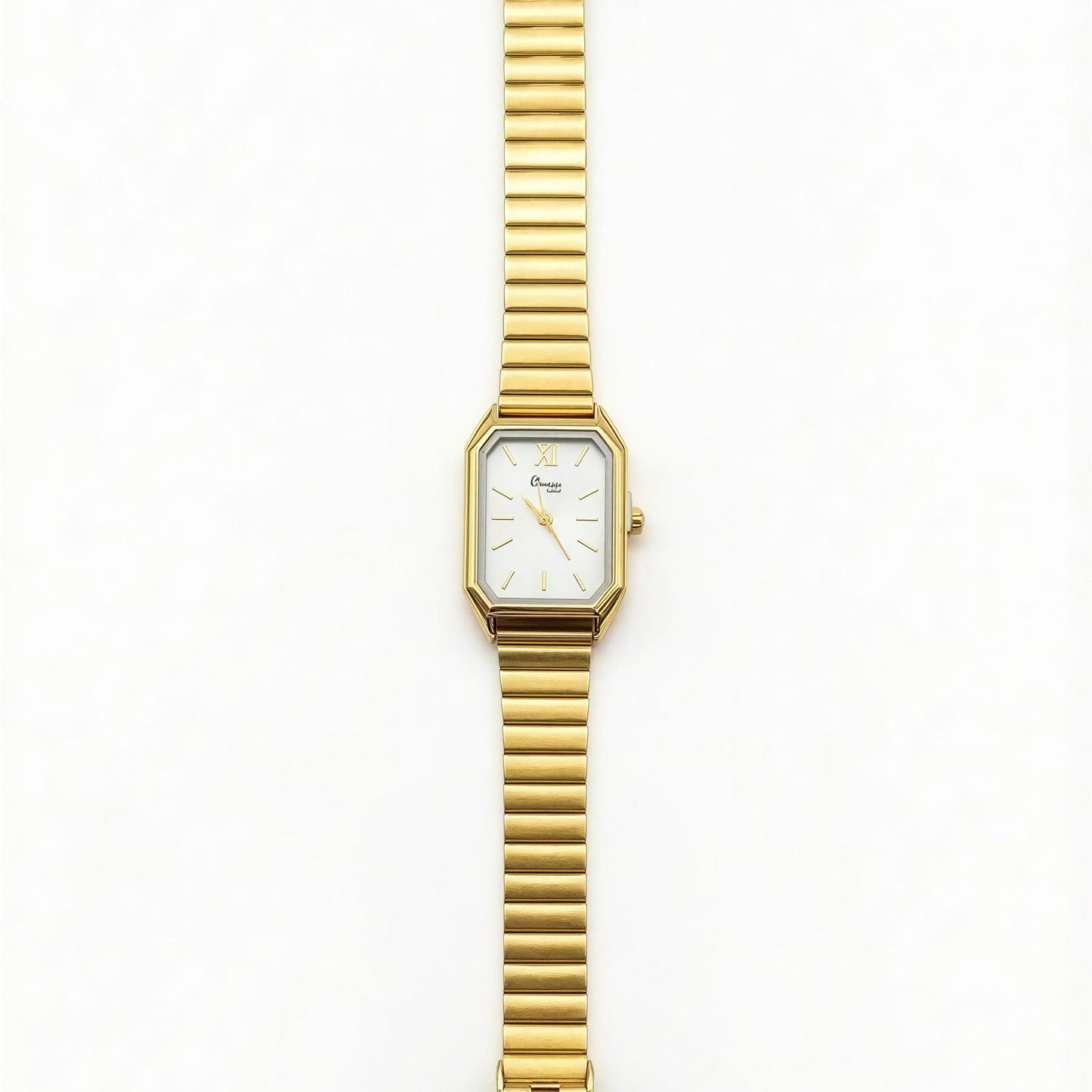 Ivory Luxe Octagon Gold Watch