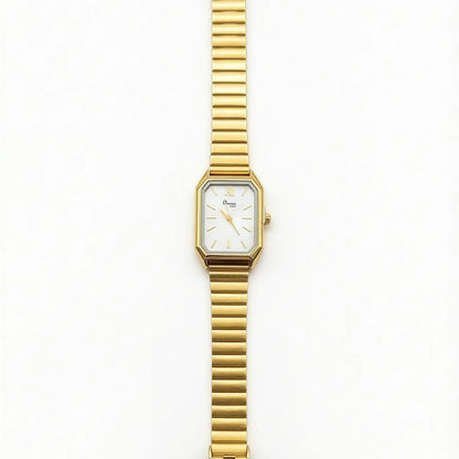 Ivory Luxe Octagon Gold Watch